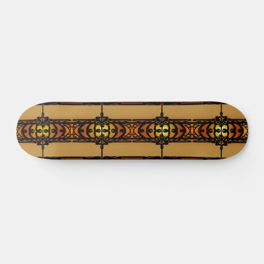 Steampunk Filigree Symmetrie Zen Lines Graphic Skateboard (Horizontal)