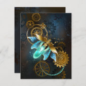Steampunk Firefly Begleitkarte (Vorne/Hinten)