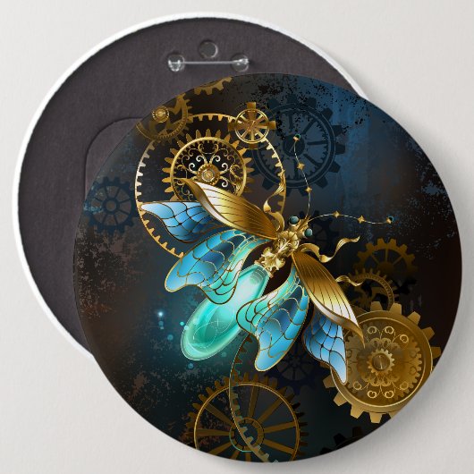 Steampunk Firefly Button (Vorne & Hinten)