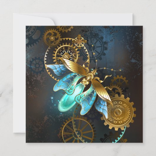 Steampunk Firefly Dankeskarte (Vorderseite)