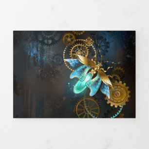 Steampunk Firefly Dreifach Gefaltete Karte