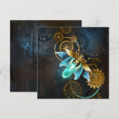 Steampunk Firefly Einladung (Vorne/Hinten)