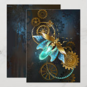 Steampunk Firefly Feiertagskarte (Vorne/Hinten)