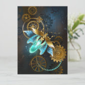 Steampunk Firefly Feiertagskarte (Stehend Vorderseite)