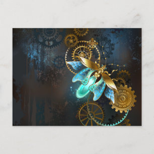 Steampunk Firefly Feiertagspostkarte