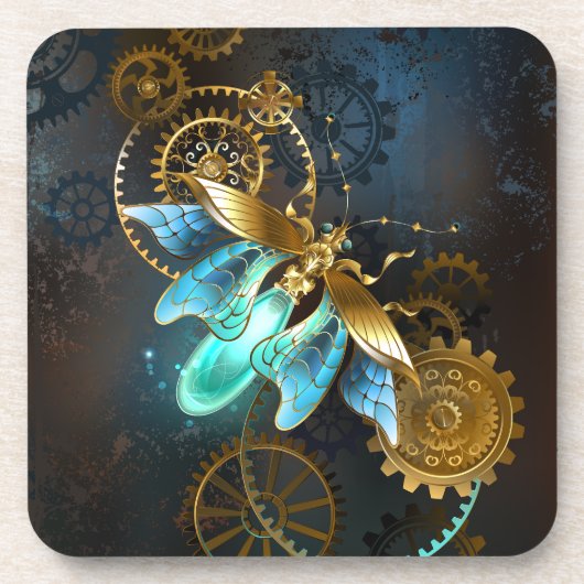 Steampunk Firefly Getränkeuntersetzer (Vorderseite)