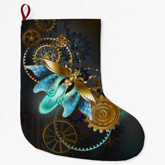 Steampunk Firefly Großer Weihnachtsstrumpf (Vorderseite)