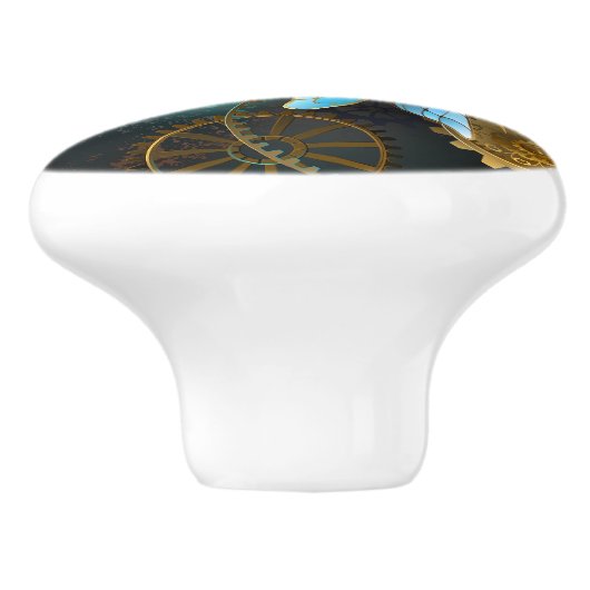 Steampunk Firefly Keramikknauf (Seitenansicht)