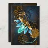 Steampunk Firefly Menükarte (Vorne/Hinten)