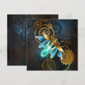 Steampunk Firefly Mitteilungskarte (Vorne/Hinten)