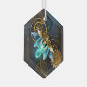 Steampunk Firefly Ornament Aus Glas (Vorderseite Rechts)