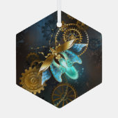 Steampunk Firefly Ornament Aus Glas (Rückseite)
