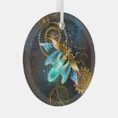 Steampunk Firefly Ornament Aus Glas (Vorderseite Rechts)