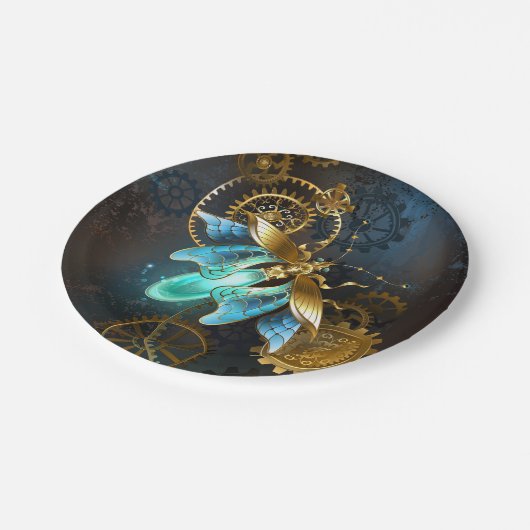 Steampunk Firefly Pappteller (Schrägansicht)