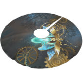 Steampunk Firefly Polyester Weihnachtsbaumdecke (Schrägansicht)