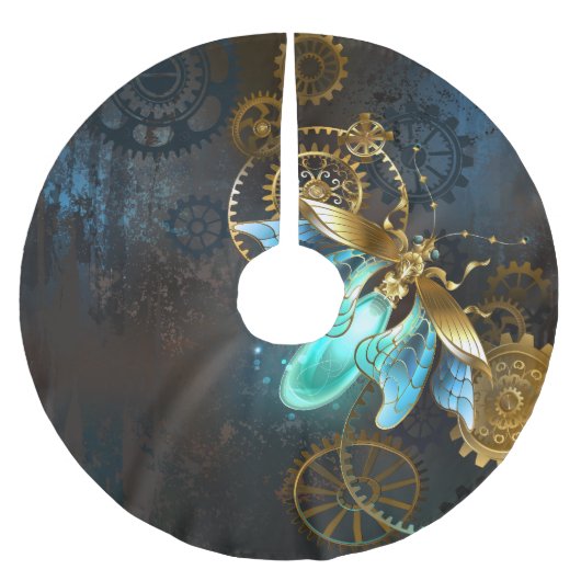 Steampunk Firefly Polyester Weihnachtsbaumdecke (Vorderseite)
