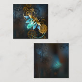 Steampunk Firefly Quadratische Visitenkarte (Vorne/Hinten)