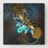 Steampunk Firefly Quadratische Wanduhr (Vorderseite)