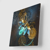 Steampunk Firefly Quadratische Wanduhr (Winkel)