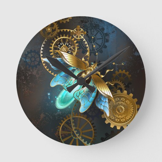 Steampunk Firefly Runde Wanduhr (Vorderseite)