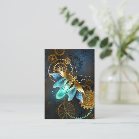 Steampunk Firefly Visitenkarte (Stehend Vorderseite)