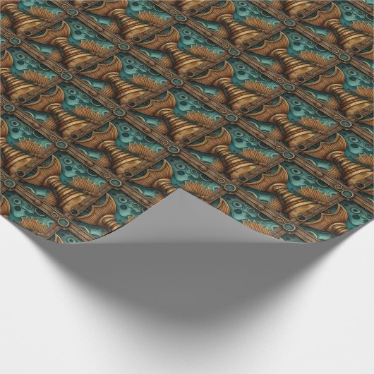 Steampunk Fish 1 of 3 PP 574 Geschenkpapier (Ecke)
