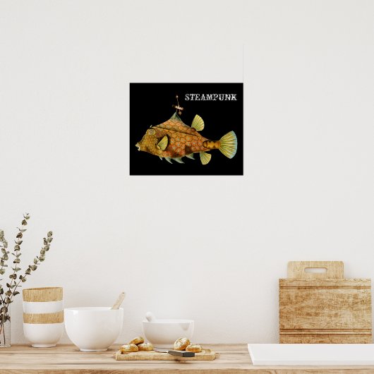 Steampunk Fish Poster (Küche)