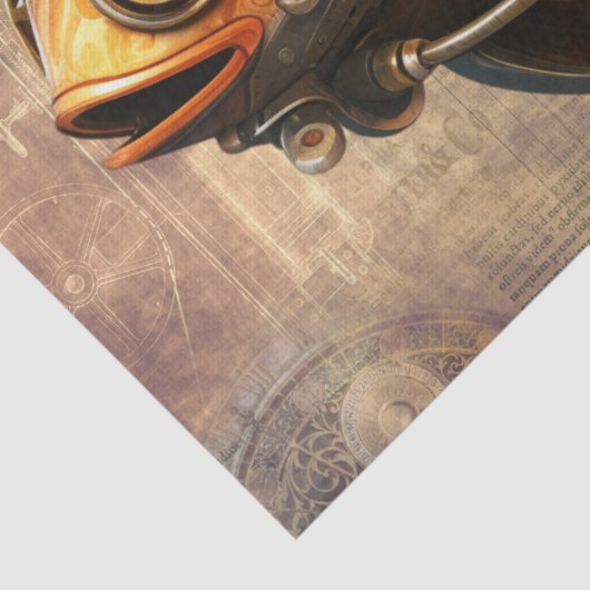 Steampunk Fish Seidenpapier (Detail)