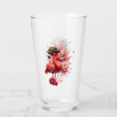 Steampunk Flamingo - Fantasy Digital Artwork Glas (Rückseite)