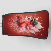 Steampunk Flamingo - Fantasy Digital Artwork Golf Headcover (Vorderseite)
