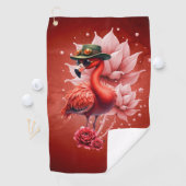 Steampunk Flamingo - Fantasy Digital Artwork Golfhandtuch (Insitu)