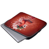 Steampunk Flamingo - Fantasy Digital Artwork Laptopschutzhülle (Vorne Knopf)