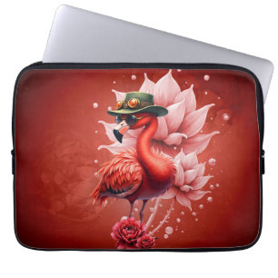 Steampunk Flamingo - Fantasy Digital Artwork Laptopschutzhülle