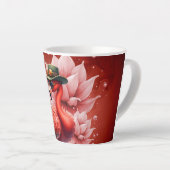 Steampunk Flamingo - Fantasy Digital Artwork Milchtasse (Rechte Ecke)