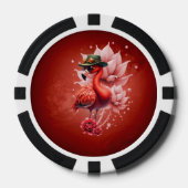 Steampunk Flamingo - Fantasy Digital Artwork Pokerchips (Vorderseite)