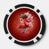 Steampunk Flamingo - Fantasy Digital Artwork Pokerchips (Rückseite)