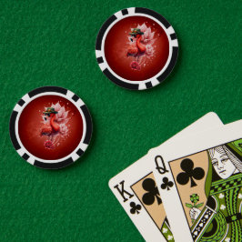 Steampunk Flamingo - Fantasy Digital Artwork Pokerchips