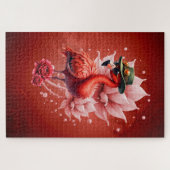 Steampunk Flamingo - Fantasy Digital Artwork Puzzle (Horizontal)