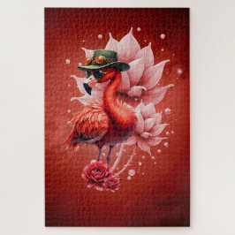 Steampunk Flamingo - Fantasy Digital Artwork Puzzle