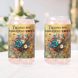 Steampunk Floral Custom Wedding Dosenglas