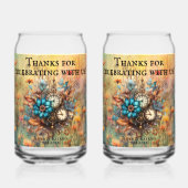 Steampunk Floral Custom Wedding Dosenglas (Vorderseite)