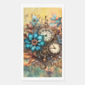 Steampunk Floral Decorative Serviette (Vorderseite)