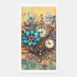 Steampunk Floral Decorative Serviette