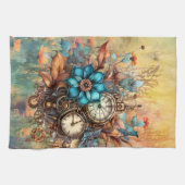 Steampunk Floral Geschirrtuch (Horizontal)