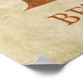 Steampunk Floral Letter B Poster (Ecke)