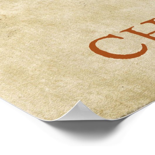 Steampunk Floral Letter C Poster (Ecke)