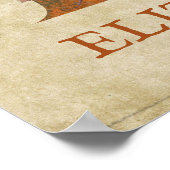 Steampunk Floral Letter E Poster (Ecke)