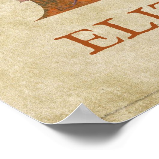 Steampunk Floral Letter E Poster (Ecke)