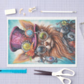 Steampunk Floral Pup 2 Seidenpapier (Handwerk)