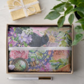 Steampunk Floral Pup mit extra Hintergrund Seidenpapier (Geschenk)